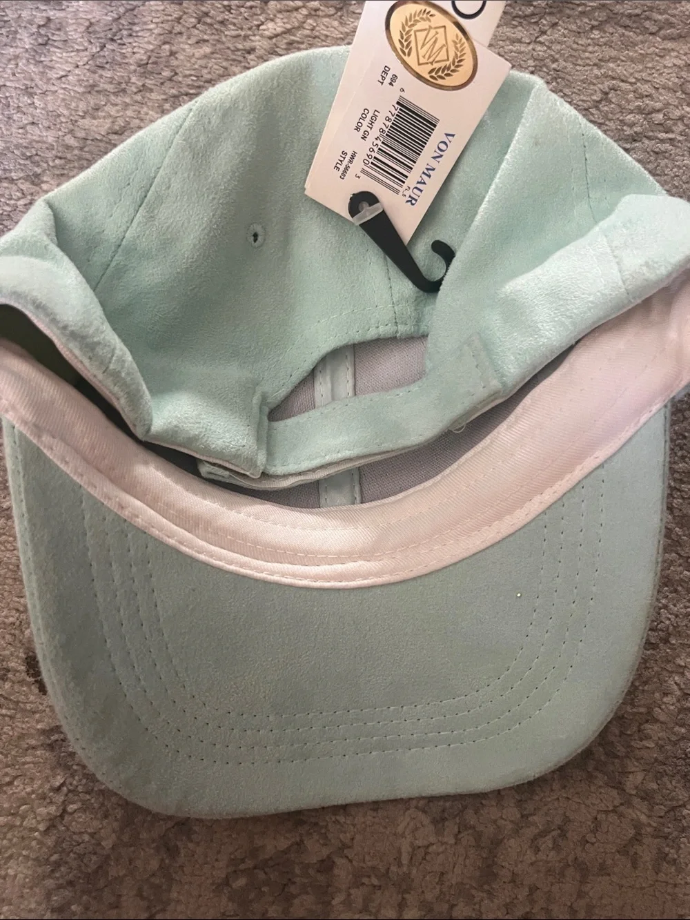 The Accessory Collective New Light Mint Suede Baseball Cap